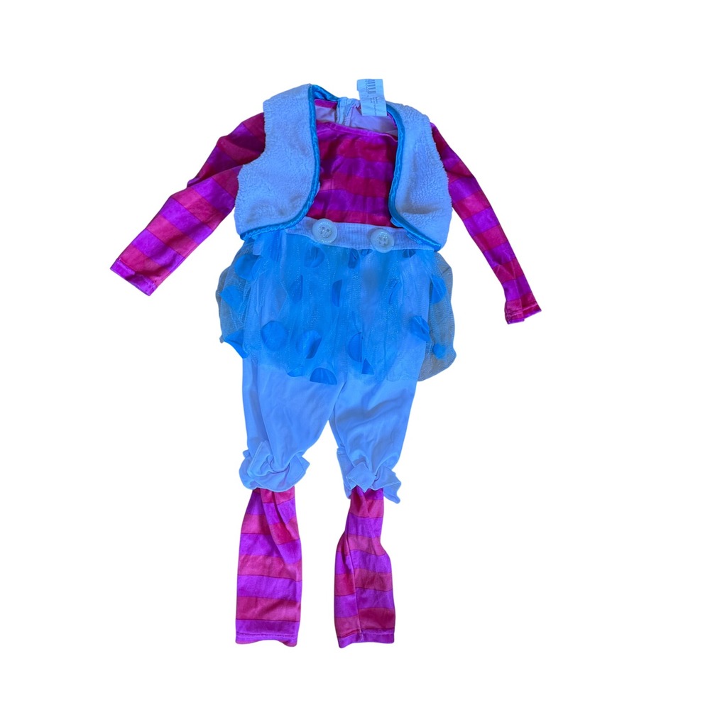 Lalaloopsy Mittens Fluff N Stuff Toddler Costume Rubies Pink Blue Striped Dress